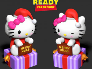 Hello Kitty - Merry Christmas 3D Print Model