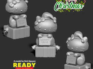 Hello Kitty - Merry Christmas 3D Print Model