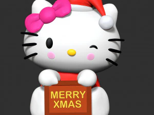 Hello Kitty - Merry Christmas 3D Print Model