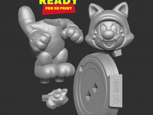 Cat Mario Model Cetak 3D