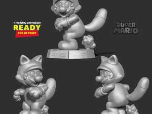 Cat Mario Model Cetak 3D