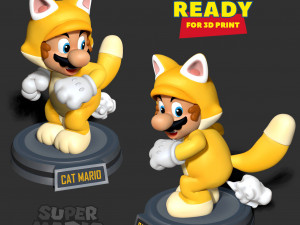 Cat Mario Model Cetak 3D