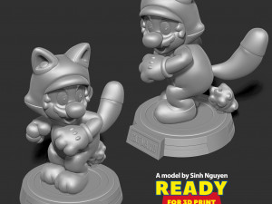 Cat Mario Model Cetak 3D