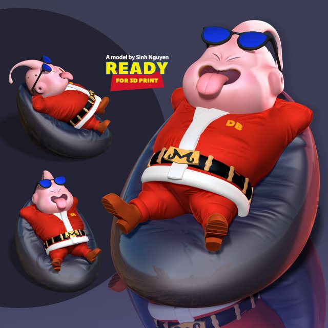 Santa Buu resting Modelo de impresión 3D .c4d .max .obj .3ds .fbx .stl .blend 