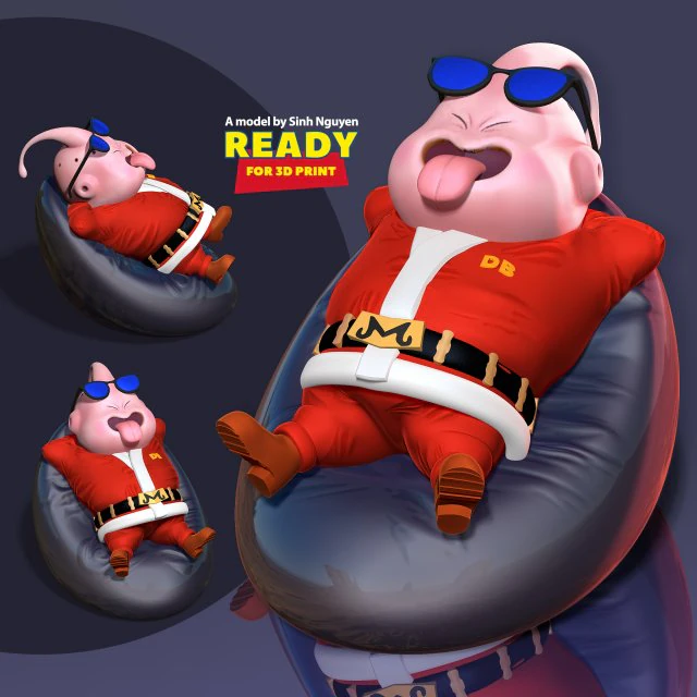 Santa Buu resting 3D Print Model .c4d .max .obj .3ds .fbx .stl .blend 
