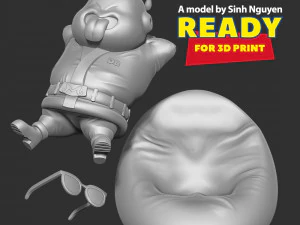 Santa Buu resting 3D Print Model