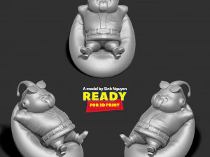 Santa Buu resting 3D Print Model