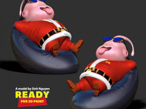 Santa Buu resting 3D Print Model