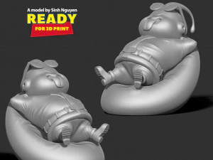 Santa Buu resting 3D Print Model