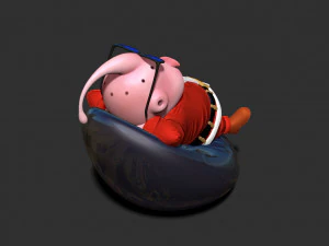 Santa Buu resting 3D Print Model