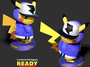 Pikachu Hip-hop 3D Print Model