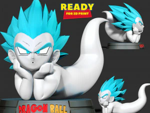 Ghost Gotenks resting 3D Print Model