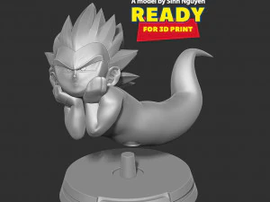 Ghost Gotenks resting 3D Print Model