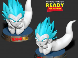 Ghost Gotenks resting 3D Print Model