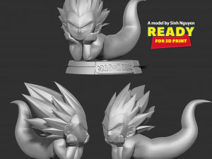 Ghost Gotenks resting 3D Print Model