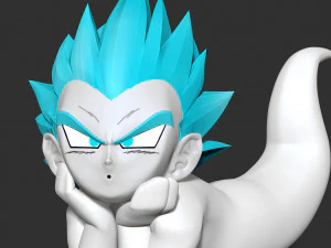Ghost Gotenks resting 3D Print Model