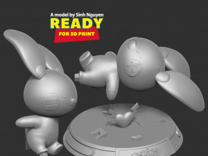 Plusle and Minun - Pokemon Fanart 3D Baskı Modeli
