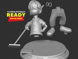 Kid Koby - One Piece Fanart 3D Print Model