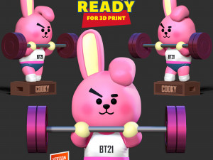 Cooky - BT21 Fanart 3Dプリントモデル