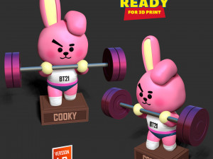 Cooky - BT21 Fanart 3Dプリントモデル