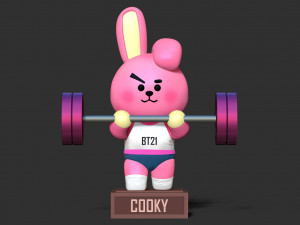 Cooky - BT21 Fanart 3Dプリントモデル