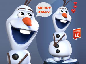 Olaf - Merry Christmas 3D Print Model