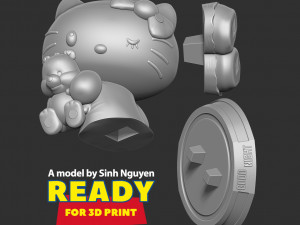 Good night Hello Kitty Modello di stampa 3D