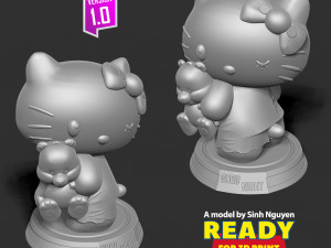 Good night Hello Kitty Modello di stampa 3D