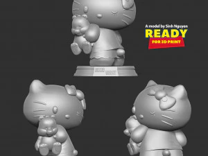 Good night Hello Kitty 3D Print Model
