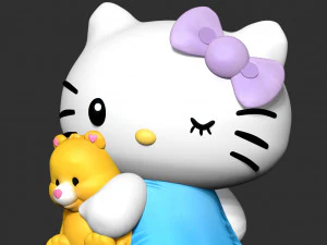 Good night Hello Kitty 3D Print Model