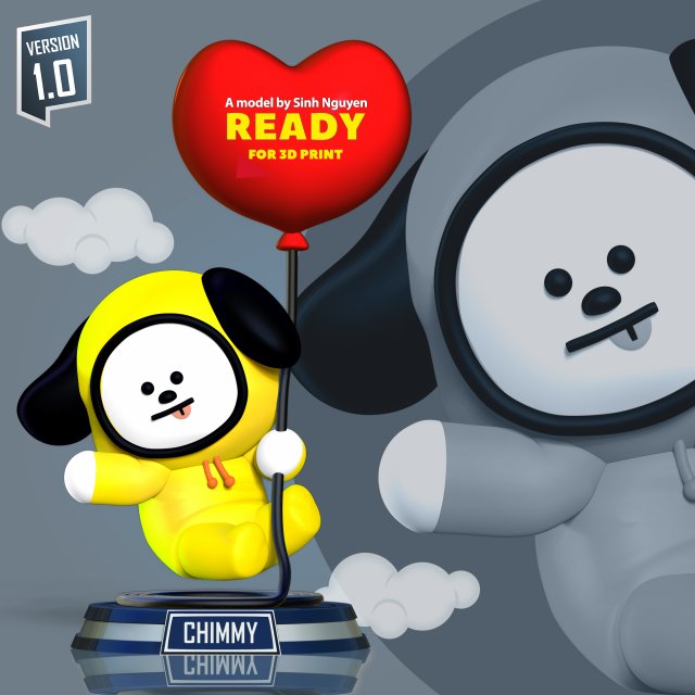 Chimmy - Happy New Year 2023 Modelo de Impressão 3D .c4d .max .obj .3ds .fbx .stl .blend 