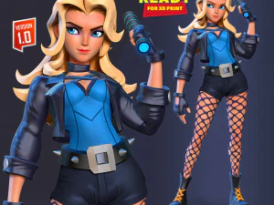 Canari noir stylis&eacute; Modèles 3D en vedette