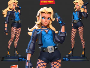 Black Canary Stylized 3D Print Model