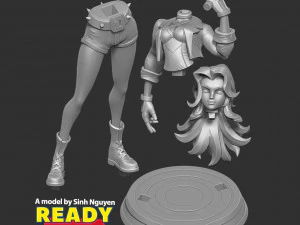 Black Canary Stylized 3D Print Model