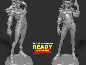 Black Canary Stylized 3D Print Model