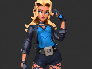 Black Canary Stylized 3D Print Model