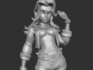 Black Canary Stylized 3D Print Model