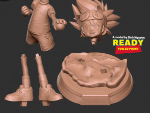 Taichi Yagami - Digimon Fanart Model do druku 3D