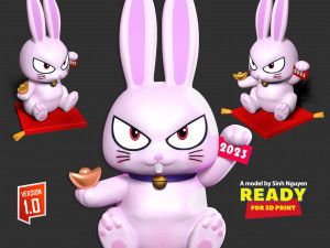 2023 Year of the Rabbit 3D Print Model