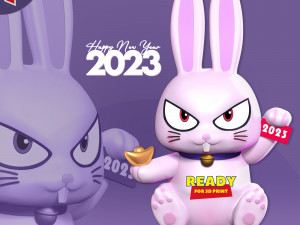 2023 Year of the Rabbit 3D Print Model