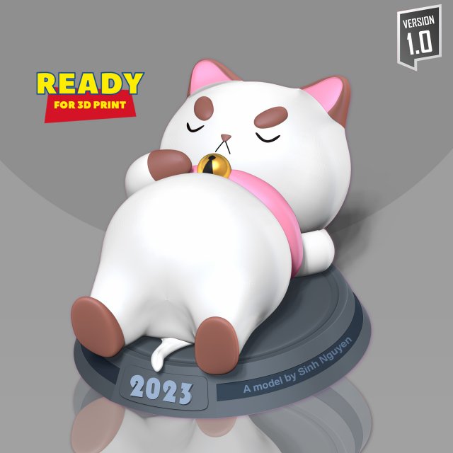 Puppycat Modèles 3D en vedette .c4d .max .obj .3ds .fbx .stl .blend 