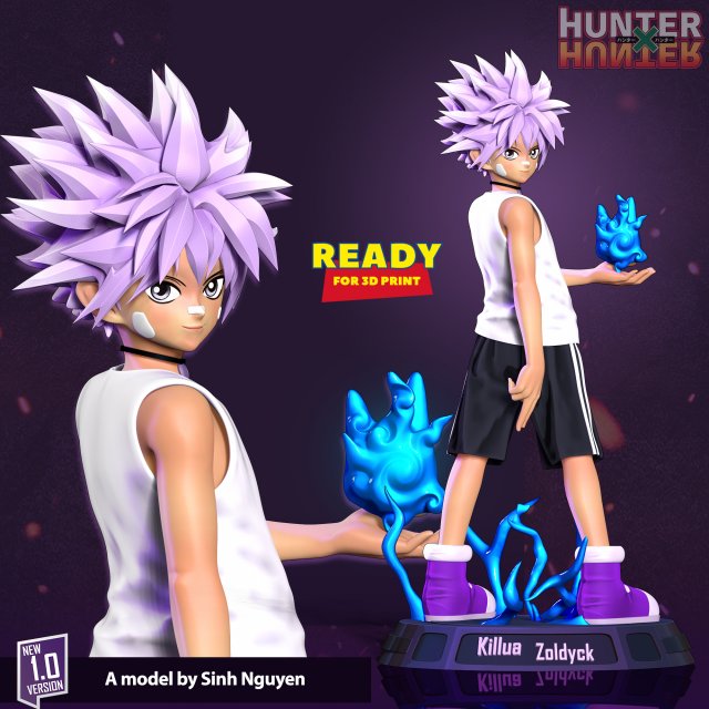Killua Zoldyck Modello di stampa 3D .c4d .max .obj .3ds .fbx .stl .blend 