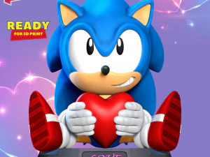 Sonic con San Valentino Modello di stampa 3D