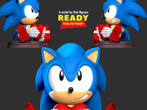 Sonic with Valentines Day 3D Print Model