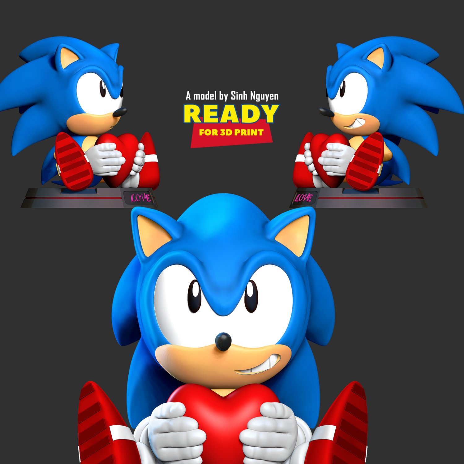 Shadow - Sonic the Hedgehog 2 Fanart 3D Print Model in Animals 3DExport