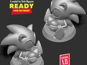 Sonic with Valentines Day 3D Print Model