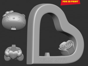 Hello Kitty - Valentine 3D प्रिंट मॉडल