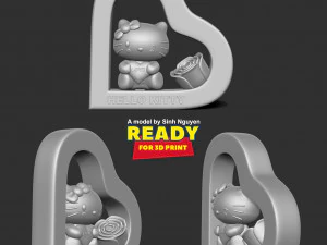 Hello Kitty - Valentine 3D Print Model