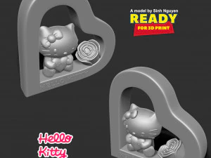 Hello Kitty - Valentine 3D Print Model