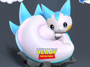 Пачірісу - Pokemon Fanart 3D Принт Модель